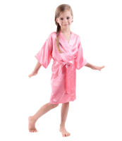 Verano casa simple casual camisón delgada chica V-cuello medio y largo cardigan albornoz pijamas de los niños falda fresca y cómoda - details 15