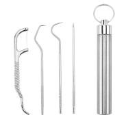 Juego de herramientas para palillos de dientes para el hogar, hilo dental de acero inoxidable para el cuidado dental - details 8
