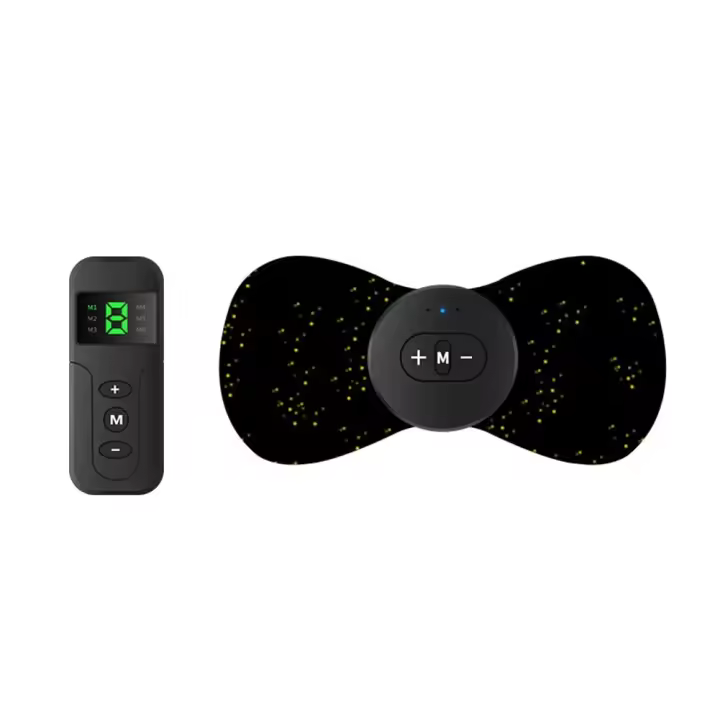 Mini masajeador de pulso, masajeador eléctrico portátil para cuello, vértebra Cervical, con Control remoto - 1