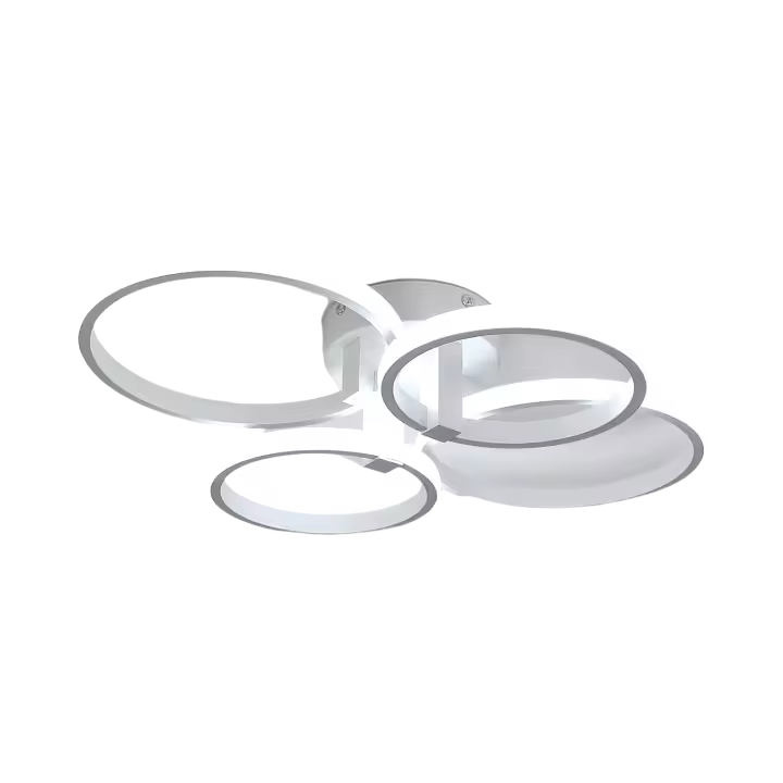Goeco Lámpara de Techo LED Moderna de Aluminio 48W, Eficiencia Energética, Montaje Semi-Flush, Forma Redonda, Iluminación Blanca Fría - 1