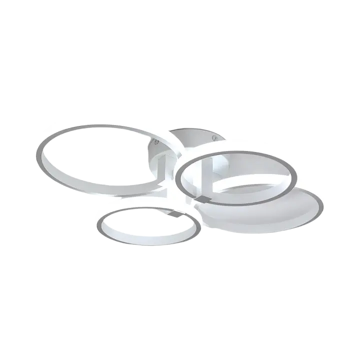 Goeco Lámpara de Techo LED Moderna de Aluminio 48W, Eficiencia Energética, Montaje Semi-Flush, Forma Redonda, Iluminación Blanca Fría - 1