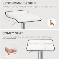 Taburetes de Cocina Giratorios 360° Altos con Asiento PVC Ajustables Diseño Elegante para Comedor, Sala de Estar, Cafetería Negro+Negro - details 67