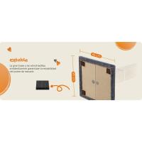 FEANDREA Poste para rascar Plataforma de tela de felpa 40 x 30 Árbol para gatos, altura 68 cm, poste de sisal, con pompón, gris oscuro PCA022G01 - details 12