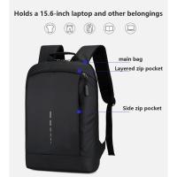 Mochila Impermeable Ultraligera para Hombre Mochila Elegante para Libros Mochila Portátil de 15,6