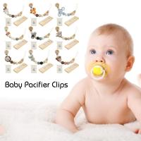 Portaclips de Chupete de Madera de Haceda con Bolsa de Almacenamiento Soporte de Chupete de Animal de Dibujos Animados para Bebés Productos Normales - details 3