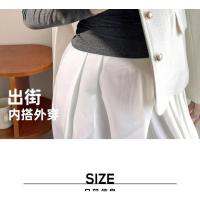Modal nuevo versátil y delgado básico cuello cuadrado con rosca en el exterior camisa de manga larga Tops para mujer camiseta - details 1