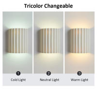 【Tricolor Light】TOMAXIN 10W Nordic Creative Bedroom Wall Lamp Modern  Bedside Lamp Personality Staircase Porch Aisle Wall Lamp - details 2