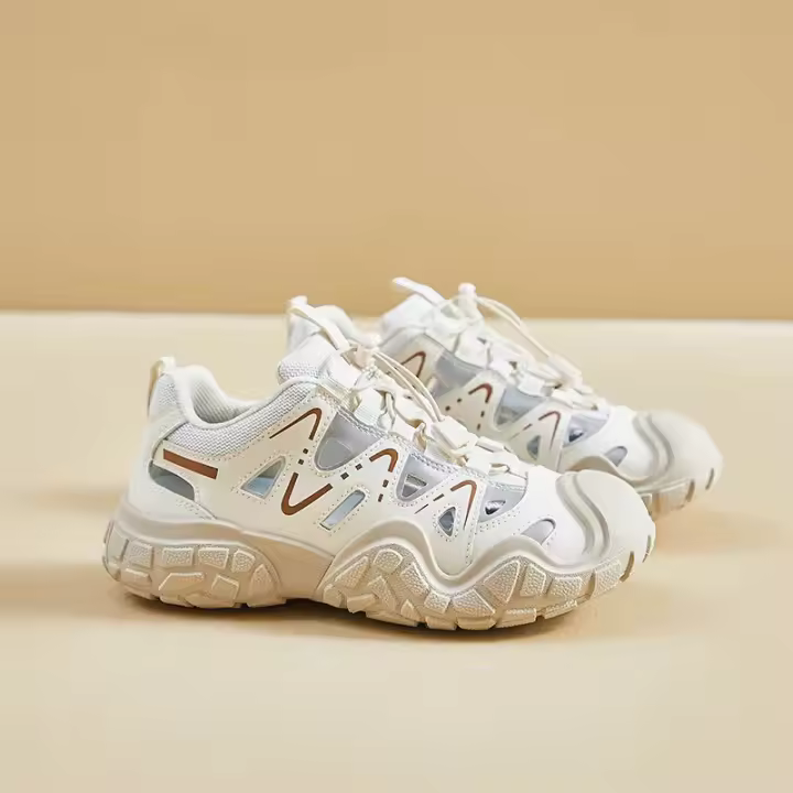 Zapatos de calle informales para mujer, zapatillas de suela gruesa con aumento de altura, versión coreana, color blanco, Primavera - 1