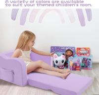 Sofá infantil plegable, cómodo sofá cama para niños pequeños, sofá cama 2 en 1 para esquina acogedora, habitación infantil, minisofá con función de dormir para niños y niñas, color verde - details 27