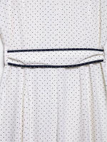 TRAFZA-vestido camisero Retro decorativo para mujer, elegante, de lunares, a la moda, sin mangas, con solapa, de un solo pecho, con cinturón, línea brillante - details 12
