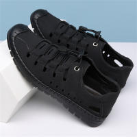 Sandalias para hombre, novedad de verano 2025, zapatos casuales de cuero hueco para hombre, zapatos antideslizantes con agujeros para conducir, sandalias de cuero de fondo suave para hombre - details 7
