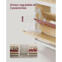 Perchero Zapatero Industrial Estante Superior con 9 Ganchos Estilo Rústico Marrón y Negro - details 19
