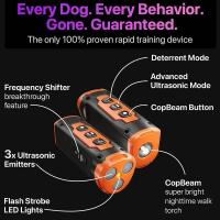 Controlador de perro recargable con linterna LED, dispositivo ultrasónico antiladridos, tapón de ladridos de tres cabezas para entrenamiento, novedad de 2025 - details 2