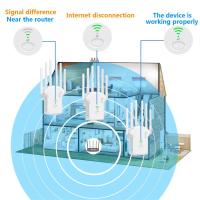 Amplificador WiFi de doble banda de 1200Mbps Alcance largo, señal potente para uso en oficina y hogar - details 3