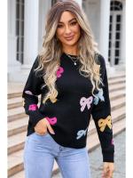 Suéter corto de punto para mujer, jersey de cuello redondo Kawaii, ropa informal ligera, tendencia de ventas - details 1