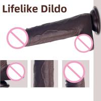 Vibrador consolador realista de pene grande de empuje para mujeres, vibradores telescópicos con calefacción, tapón Anal para adultos mayores de 18 años, Juguetes sexuales - details 6