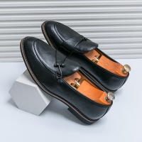 Zapatos Lefu para hombre, calzado de cuero PU, Color sólido, Simple, moda, transpirable, británico, grande, 38-46 - details 17
