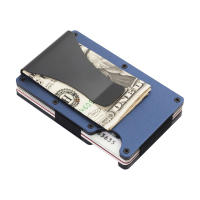 Tarjetero multifuncional de aleación de aluminio, con cepillo antirrobo, RFID, 2 en 1 - details 3