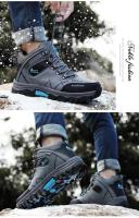 Zapatillas de deporte para hombre, montañismo, cuero impermeable, senderismo, invierno cálido para hombre, botas de nieve, zapatos de trekking al aire libre - details 35