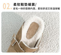 Un pedal de fondo plano bolsa cabeza perezosa medias zapatillas de terciopelo zapatos de mujer de gran tamaño. - details 14