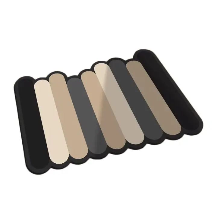 Alfombras de ducha, alfombrilla absorbente para baño súper absorbente, alfombrilla para pies más gruesa de secado rápido, alfombrilla antideslizante para suelo, decoración del hogar - 1