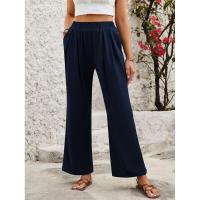 Pantalones sueltos y cómodos de pierna recta, pantalones de mujer con cintura elástica para - details 24