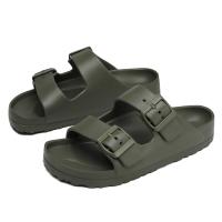Zapatillas clásicas de verano para mujer, sandalias de playa sin cordones con doble hebilla, EVA ligera y cómoda - details 4