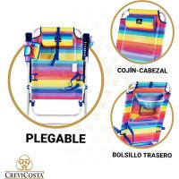 Palmera 2081-3 - Silla de Playa Plegable con reposabrazos Posiciones. Textileno (Elegancia) - details 6