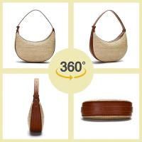 Bolsos cruzados de paja con asa superior para mujer, bolsos y bolsos de paja de verano, bolso de playa con bolso de hombro - details 4