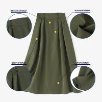Falda Larga Solida de Cintura Alta Vintage Moda de Primavera-Verano 2024 - details 7