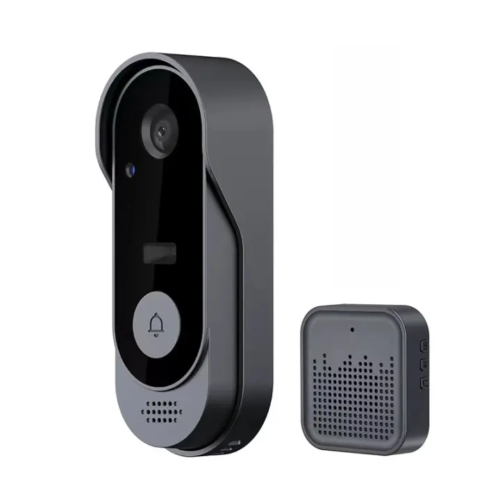 Cámara de Timbre Inalámbrica CutePanda 1080P Detección Humana AI Timbre con Carillon WiFi 2.4G - 1