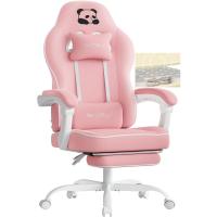 Silla de Oficina de Metal con Respaldar y Soporte Lumbar Asiento Amplio y Lleno de Cojín, Diseño de Malla Gris, GS11gr - details 44