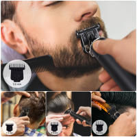 Hatteker-cortadora de pelo eléctrica Zero Grave para hombre, máquina cortadora de pelo recargable, afeitadora Blanca Negra - details 8