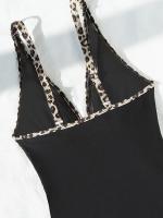 Bañador negro de una pieza para mujer, traje de baño de realce con Control de barriga, Tankini de una pieza - details 38