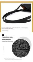 Bolso de hombro de lujo para mujer, bandolera sencilla de Color puro, bolso de compras de gran capacidad - details 10