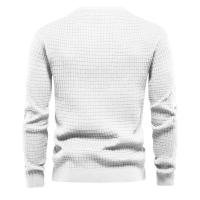 Suéter de punto para hombre, camiseta informal de manga larga con cuello redondo y ajuste holgado - details 6