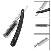 Maquinilla de afeitar de acero inoxidable para hombre, navaja de afeitar Manual, recta, de alta calidad, modelo Gold Dollar 66 - details 3