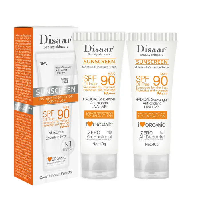 Protector solar para el cuerpo y la cara, crema solar blanqueadora para la piel SPF90, resistente al agua, para cara, cuerpo, brazos, muslos, crema protectora UV para exteriores, bloqueador solar para la playa - 1