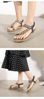 Sandalias planas étnicas de gran tamaño para mujer estilo diamantes de imitación de verano - details 9