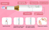 Taladro de uñas, limas eléctricas inalámbricas para uñas de gel, kit de manicura con lima electrónica, taladro recargable para mujeres, máquina profesional, amoladora acrílica - details 1