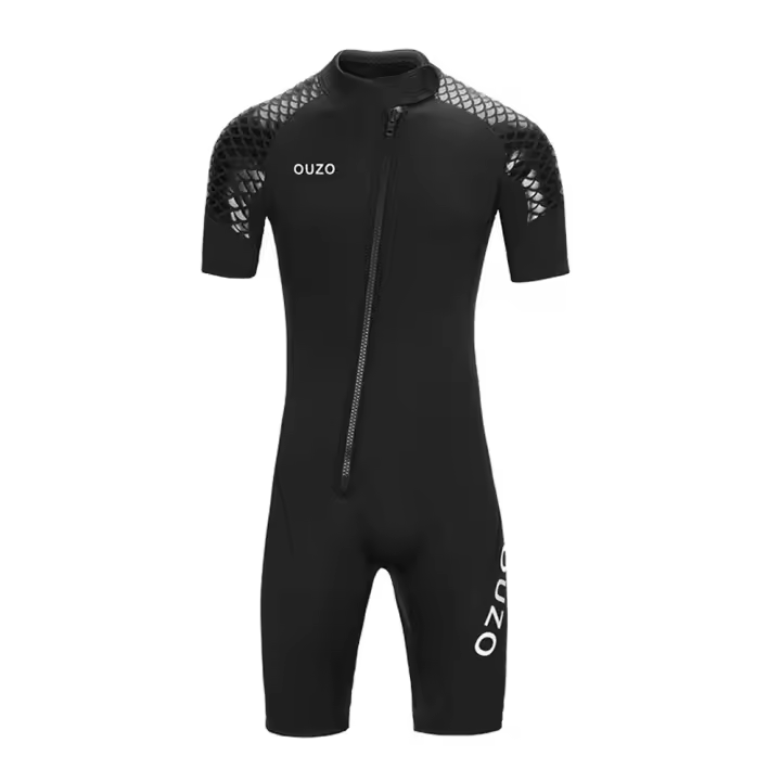 Traje de neopreno de 3MM para hombre, traje de baño de manga corta, para triatlón, surf y esnórquel - 1