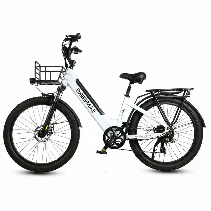 Samebike RSA01 PLUS Bicicleta eléctrica 750W 48V14Ah 110km 40KM/H 26" x 3.0 blanco - 1