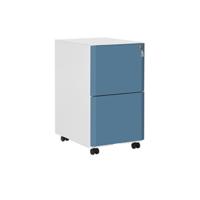 Gabinete de Archivos Móvil con 2 Cajones Cierre, Para Documentos de Oficina, Carpetas Suspendidas, Montado, 39 x 50 x 69,5 cm Negro Mate OFC52BK - details 6