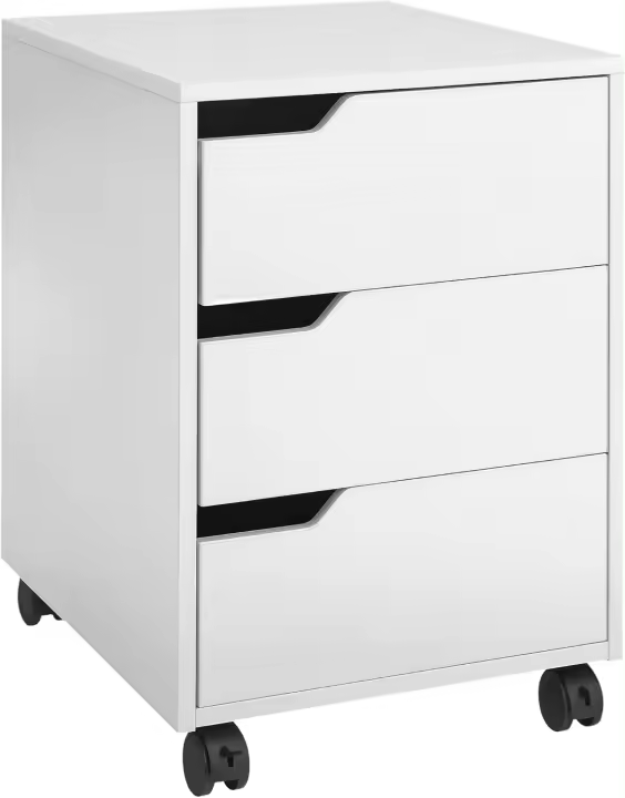 Mueble Zapatero Armario Zapatero con 3 Cajones Estante de Vidrio y Manija de Aluminio para Pasillo Entrada Carga 50 kg 60x24x105,5 cm Blanco - 1