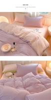 Juego de Cubierta de Edredón de Algodón 100% Doble Piel Amigable con la Piel Funda de Cama Personalizada Sin Sábanas - details 18
