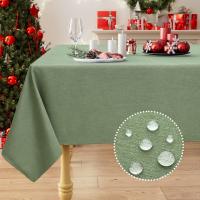 Olanly-mantel rectangular de lino sintético, mantel de tela impermeable y limpiable, cubierta de mesa lavable para cocina y comedor - details 0