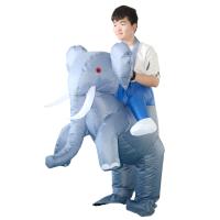 Disfraz de elefante inflable para mujeres, hombres y niños, vestido de Cosplay de fiesta de carnaval, traje de Halloween, Animal Blow Up - details 3