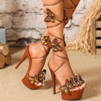 Sandalias de charol 13CM15CM tacones altos tacones finos sexy odio cielo alto sandalias súper altas - details 19