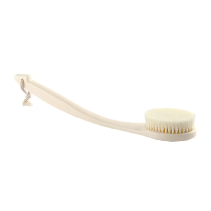 Cepillo de limpieza trasera, cepillo de baño, depurador corporal de mango largo para accesorio de baño, blanco - 1