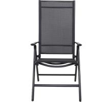Silla plegable de aluminio Korfu, 67 x 59 x 113 cm, Carbón - details 3